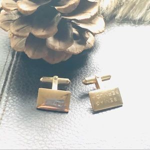 Antique late 1800s Ballou gold filled engraved cuff links